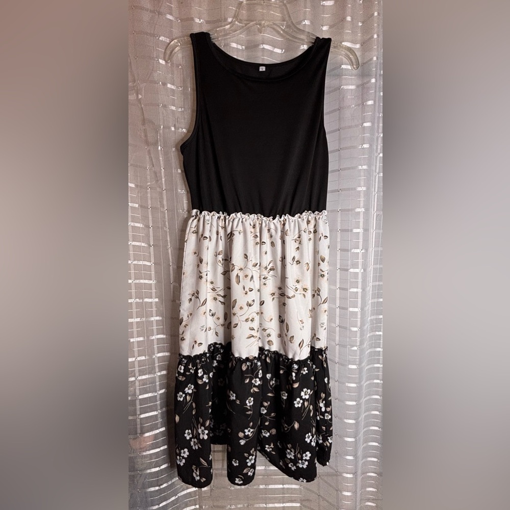 Black and White Floral Dress